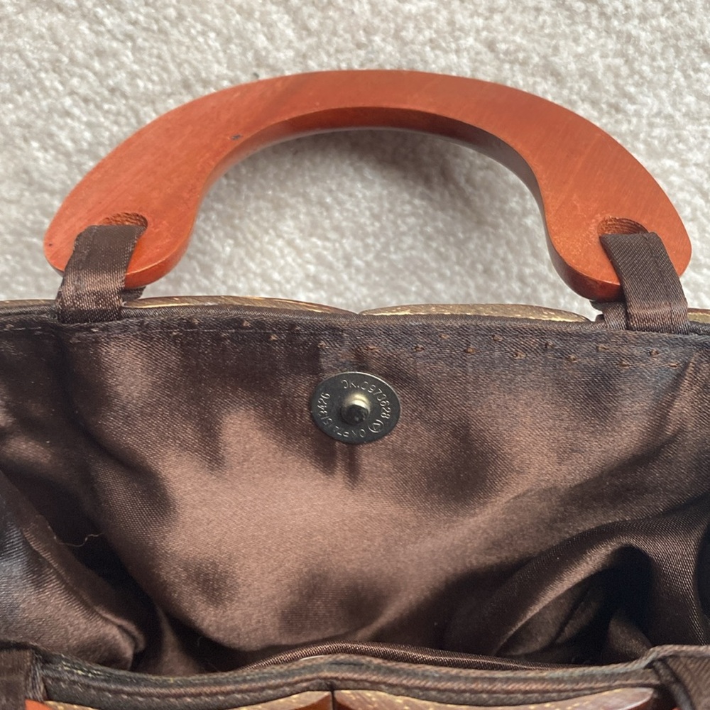 Handcrafted Coconut Shell Patchwork Handbag Purse… - image 8